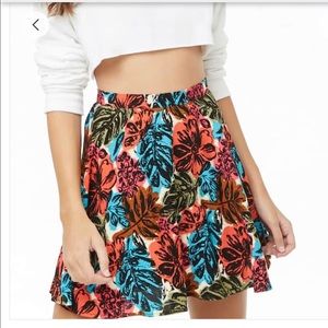 Floral Print Mini Skirt